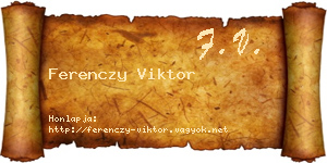 Ferenczy Viktor névjegykártya