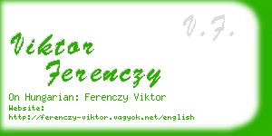 viktor ferenczy business card